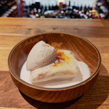 cata-La Tavina. bodegas orube. torrija_y_helado_de_leche_merengada. Calle Laurel-Logroño